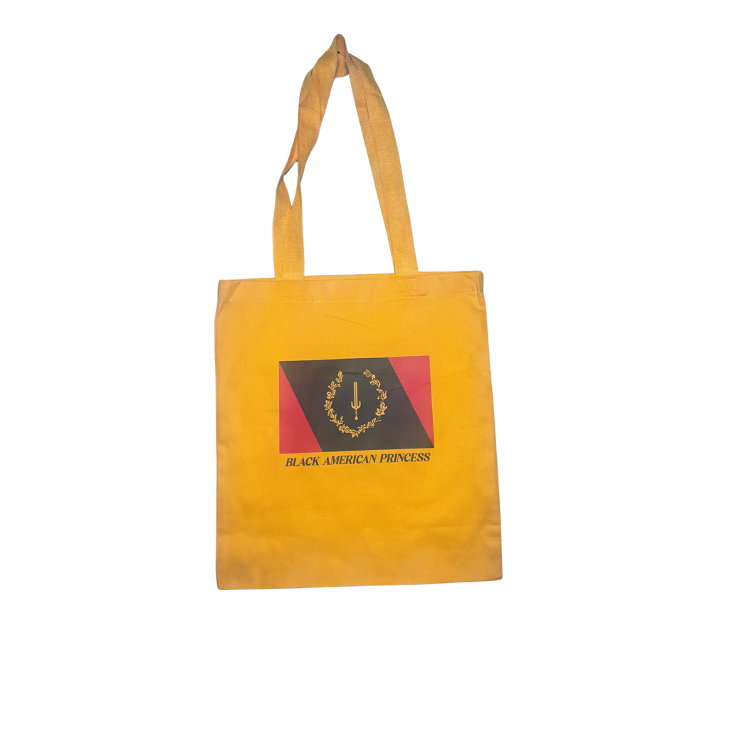 Black American Princess Tote Bag